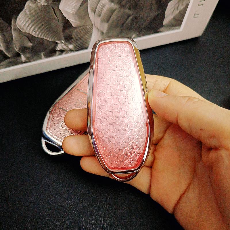 Pink Diamond for BYD Atto 3 Han EV Dolphin Qin Han/Tang SEAL U DM-i ATTO03 Remote Car Key Case Cover Fob Keychain Accessories