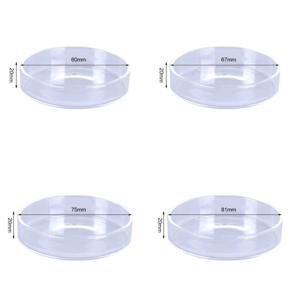 New Glass Aquarium Feeding Bowl Transparent Clear Round Tray Fish Tank Feeder Durable Fish Feeder Tray for Fish Shrimp
