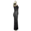 European & American Spaghetti Strap Lace See-through Waist-cinching Backless Maxi Dress