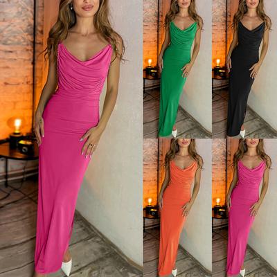 Leichtes, atmungsaktives, einfarbiges, sexy Spitzenkleid für den Strandurlaub für Damen