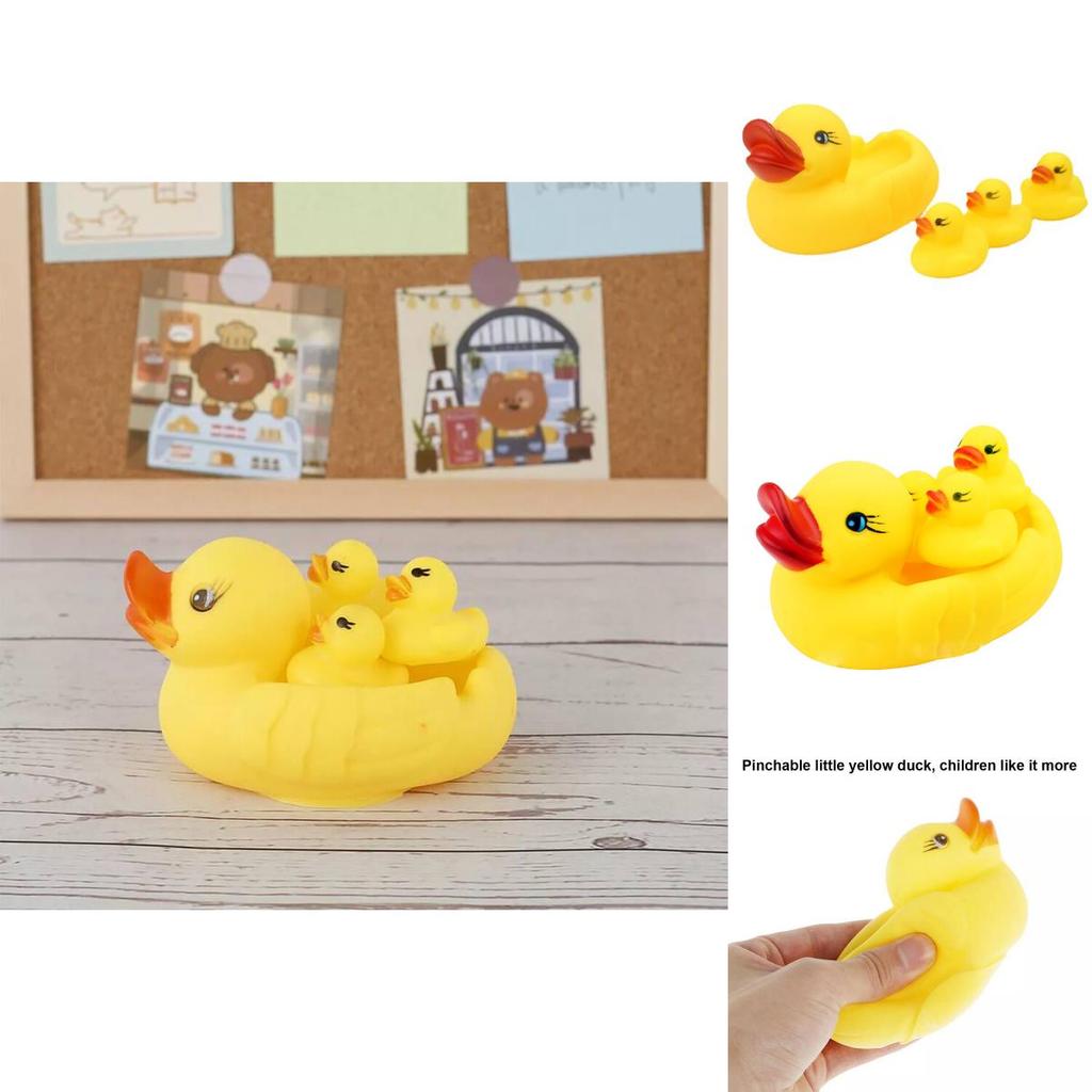 Entzückendes Quetsch-Badeentchen-Spielzeug für Kinder Weiche und sichere Wasserspiel-Ente