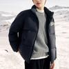 Anta Lifestyle Series Letter Print High Neck Loose Short Water Resistant Snow Shell Down Jacket Men Jacket Basic-Black 152348911-3