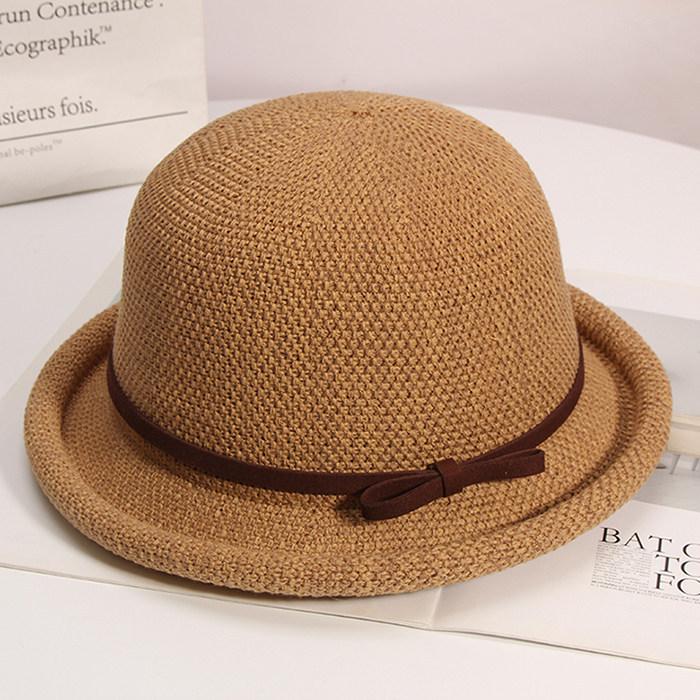 Spring and Summer Top Hat, Female Summer Adult Straw Hat, Sunshade, Sun Hat, Fashion Foreign Style Sunscreen Hat, Hepburn Wind Basin Hat