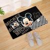 1 ks koberečku s motivem Mickeyho a Minnie, protiskluzová podložka, design kreslených postaviček, měkký samet, dekorace do místnosti, omyvatelný