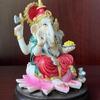 Handcrafted Resins Ganpati Idol Hindu Meditations Room Decors Elephant God Sculpture Altar Temple Ornament Spiritual Gift