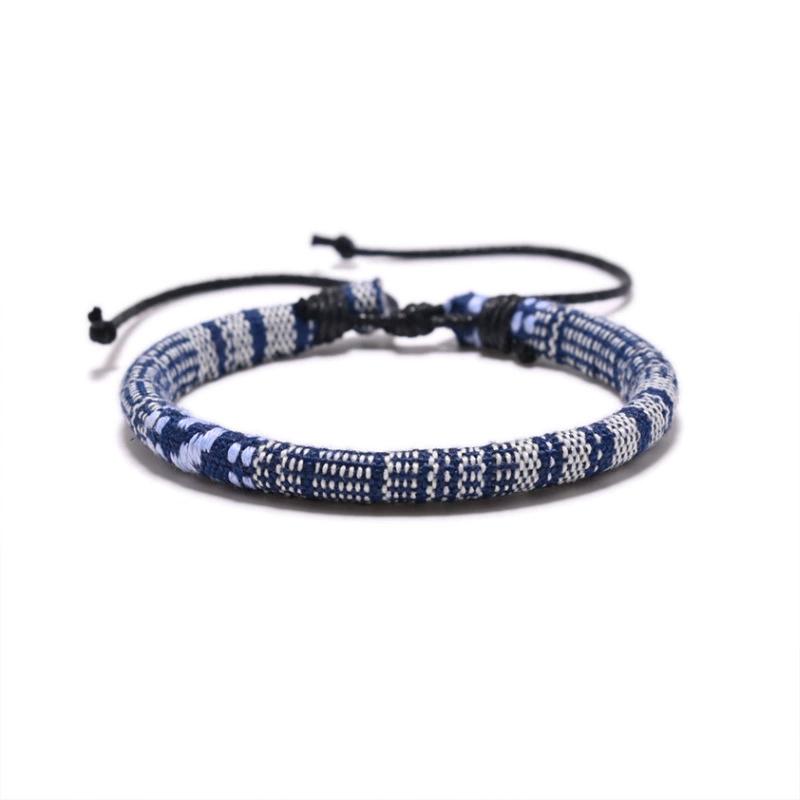 Bohemia Colorful Woven Bracelet Rope String Adjustable Rope Braided Anklets Handmade Friendship Bangles for Men Women Child