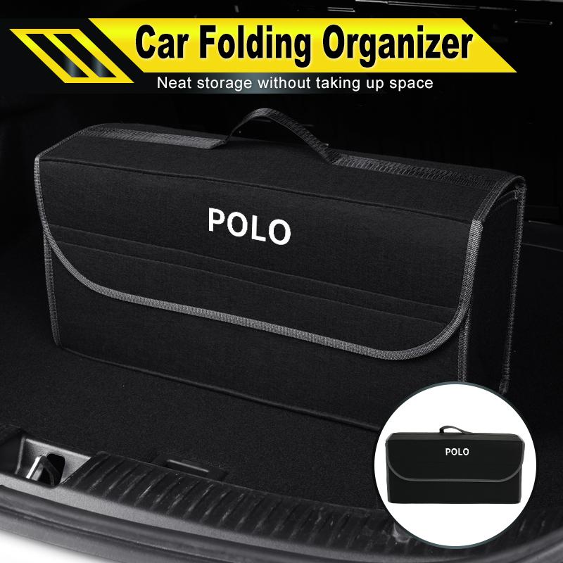 PIG1 Car Trunk Felt Storage Box Folding Organizer Auto Interior Accessories For Volkswagen VW Jetta Golf Beetle CC EOS GTI MK2 MK4