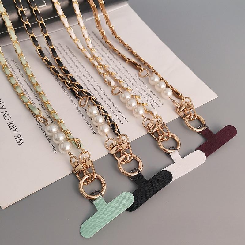 Crossbody, Perlen-Pickup-Kette, Handyseil, Damenstil, Ins, Langes Rückseil, Metallkette, Nordischer Stil