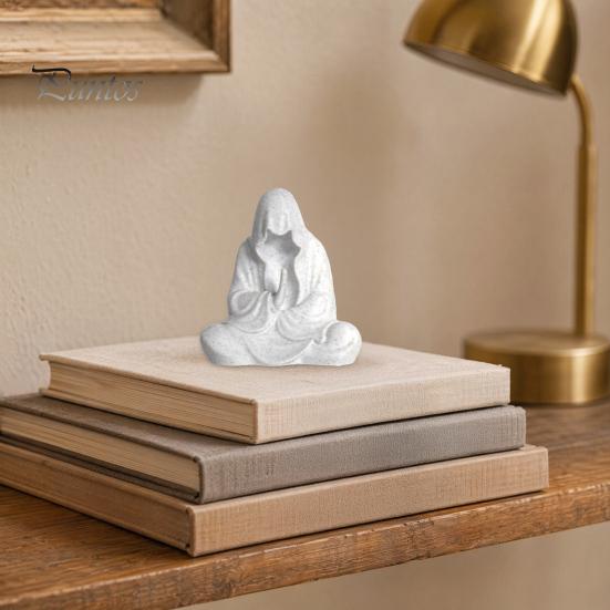Faceless Buddha Ornament 3D Printed Figurine, Statue for Meditation & Desktop Spiritual Room, Sitting Sculpture Desk Shelf Decoration Home Office