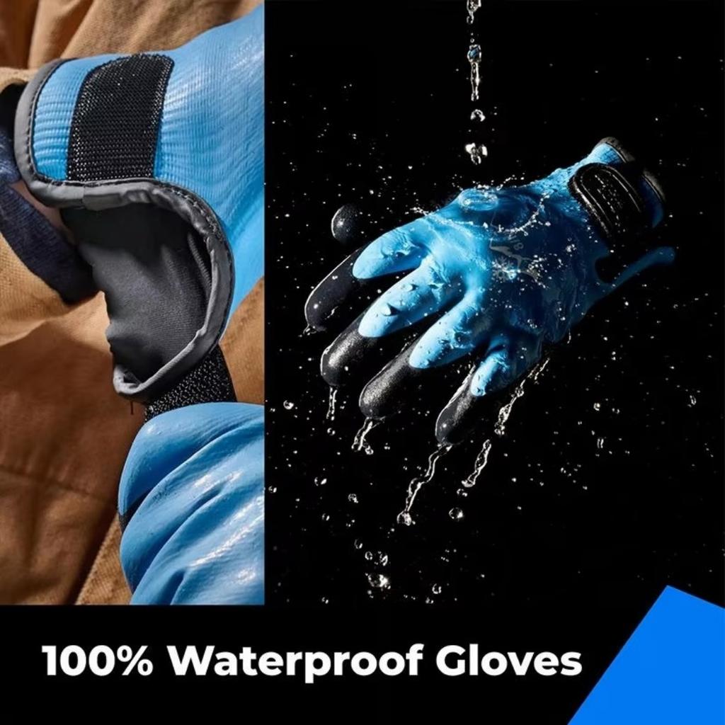 Waterproof Thermal Insulated Gloves Work Gloves, Winter Work Gloves with Touch Screen and Grip for Cold Weather