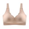 Seamless Large Chest Small Full Cup Bra Anti-sagging Wide Shoulder Strap Pressure Relief Jelly Strip Large Size Bra