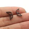 Women's Stainless Steel Angel Wing Butterfly Earrings – Cute Small Insect Design