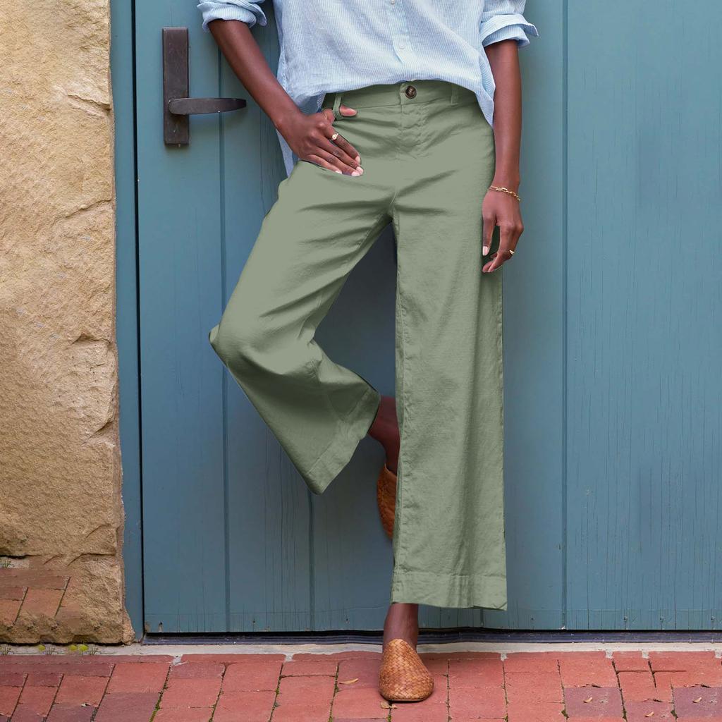 Women's High Waist Wide Leg Pants In Multiple Colors