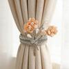 1PC Simple Spring Coil Flower Curtain Tiebacks Metal Decorative Window Curtain Buckles Elegant Curtain Holdback Home Decor