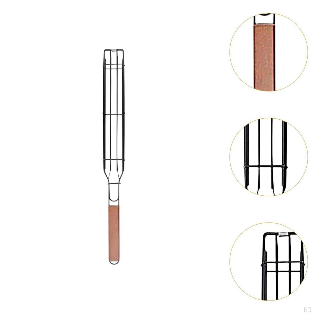 4x Kebab Grillen Körbe BBQ Spieße Leichte Metall Kochen Tragbare Outdoor Werkzeuge Grill Käfige