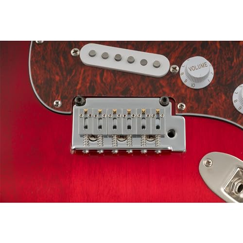 Musiclily Ultra 10.5mm Brass Guitar Roller Bridge Saddles for Strat/Telecaster Style Electric Guitars, Chrome (Set of 6)