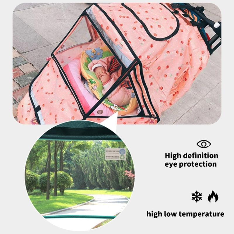 Kinderwagen Wetterschutz Regenschutz Atmungsaktive Kinderwagenabdeckung Kinderwagen Zubehör Schutzschild mit Reißverschluss