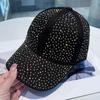 2023 Spring New Women Rhinestone Letter M Baseball Caps Adjustable Hip Hop Fashion Shiny Hats Outdoor Travel All-match Caps