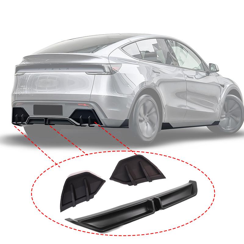 1pair Rear Bumper Lip Splitter Spoiler For Tesla Model Y Juniper 2025 Rear Diffuser Spoiler Aprons Wrap Corner Tuning Body Kits