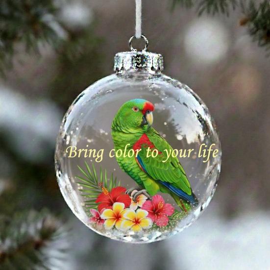 Christmas Ornament Christmas Tree Bird Spherical Decorative Pendant Snowflake Ornament Holiday Tree Decoration