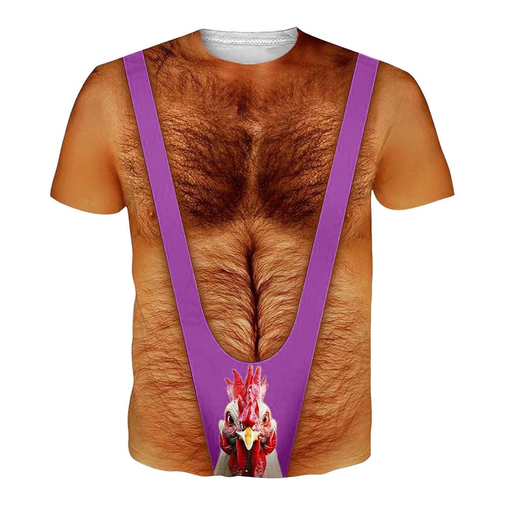 Men's Loose Fit Short Sleeve T-Shirt with Printed Graphic Design Casual Comfortable Lightweight Top for Everyday Wear