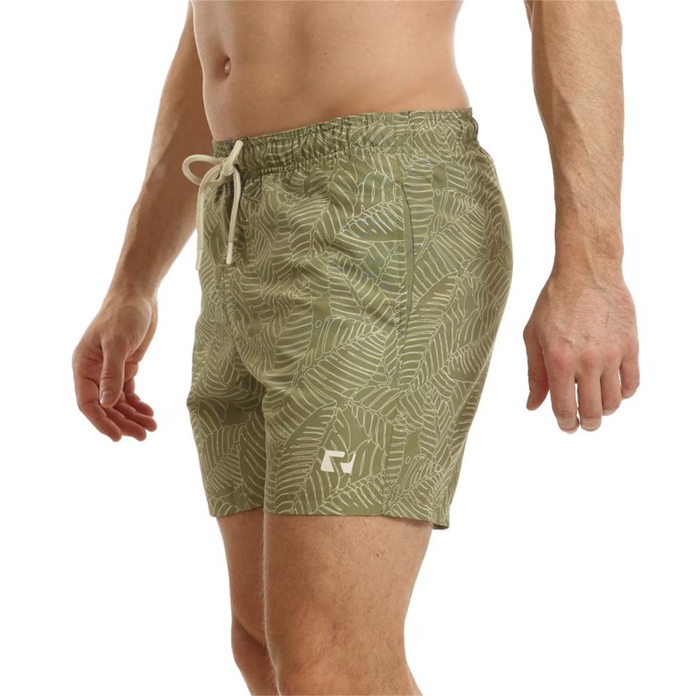 RIPT Essentials Mens Leaf Print Swim Shorts
