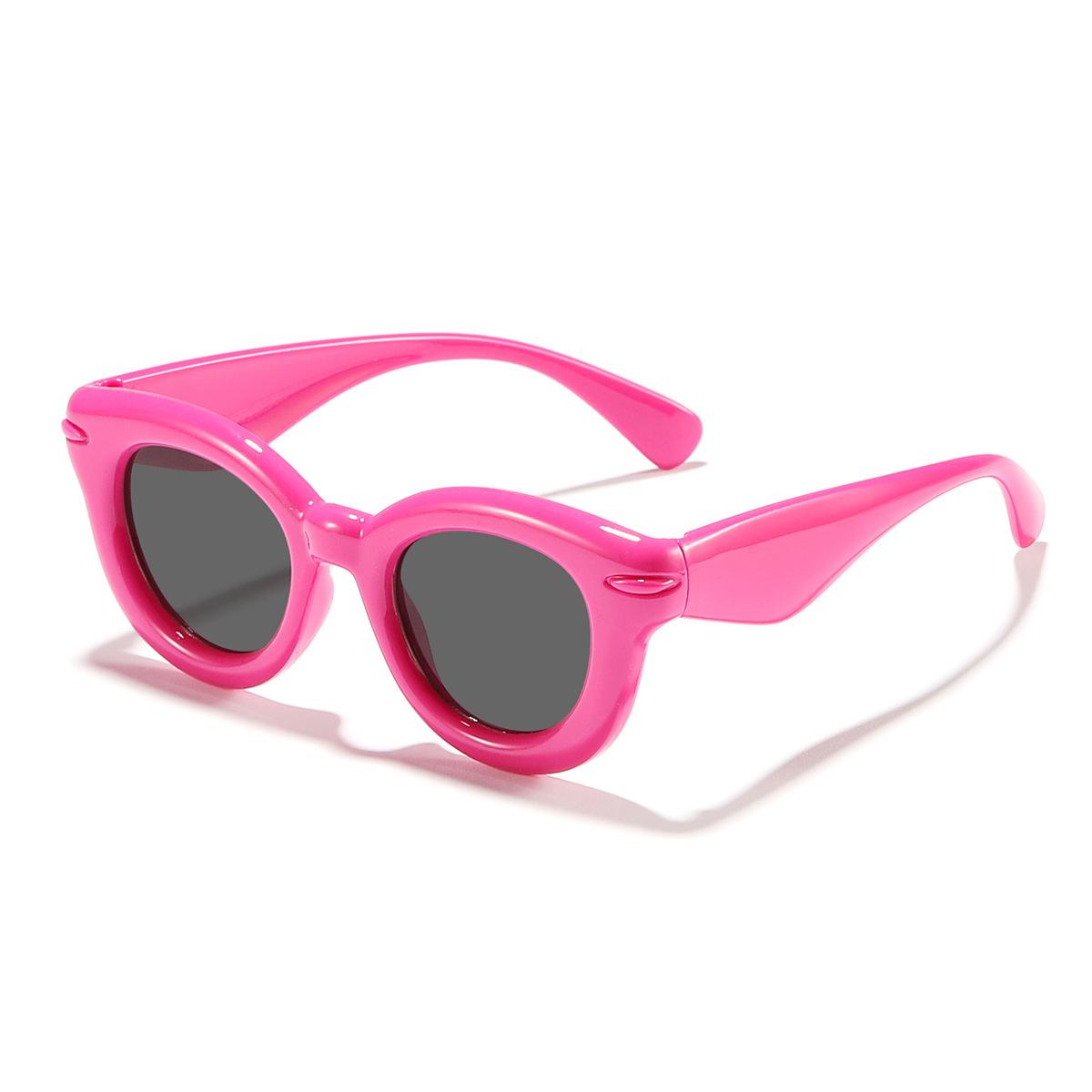 

2025 Parent Child Version, Baby Sunglasses, Personalized Children s New Bubble Round Frame Candy Color Sunglasses for Children Яскраво-рожевий