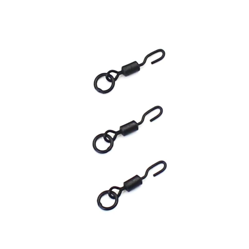 20 STK Spinner Swivel for Ronnie Rig Karpefisketilbehør for karperigg Mikrokrok Swivel Tackle Rask bytte