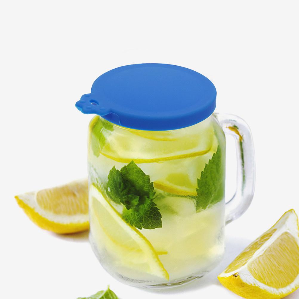 6Pcs Silicone Food Can Covers Cat Jar Lids Reusable Wide Mouth Mason Jar Caps Fresh Keeping Seal Cat Food Can Covers