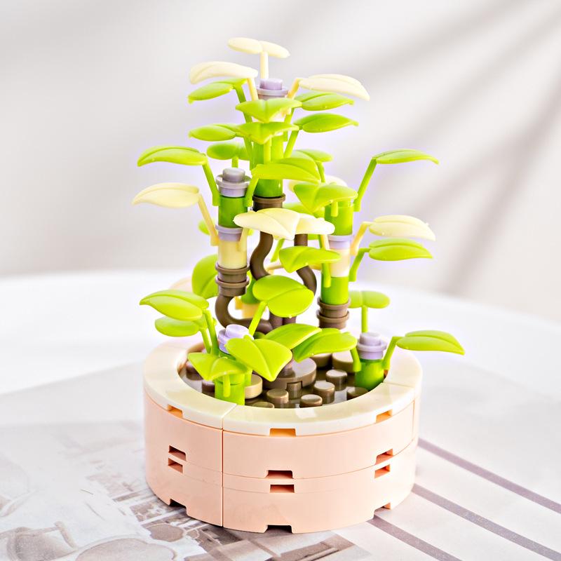 JAKI Jiaqi Succulent Building Blocks: Educational Flower Bouquet Toy for Kids with Large & Small Parts - Free Shipping