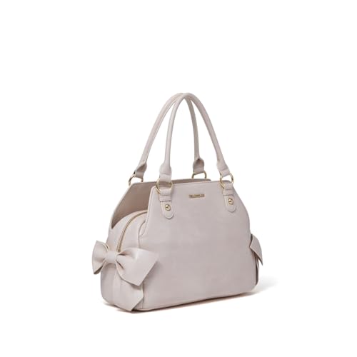 Jill Stuart Pecot Shoulder Bag with Ribbon Design, Feminine and Vintage Feel, JSLH5EH1, Ivory, Women's