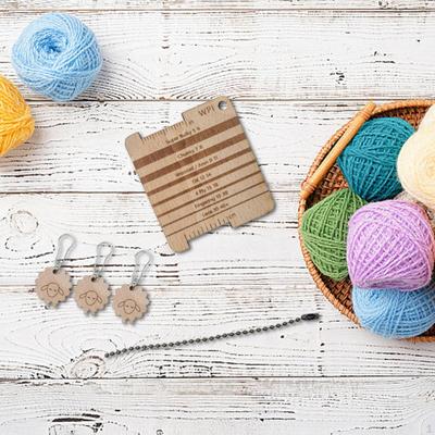 Knitting Gauge Ruler Set 3Pcs Stitch Marker Lightweight Easy To Read Square Needle