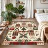 Christmas Printed Square Area Rug Soft Non Slip Floor Carpet For Bedroom Holiday Gift