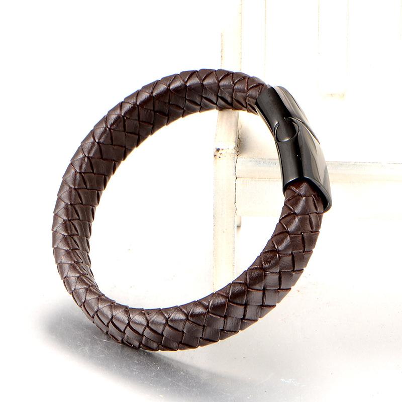 Simple Korean Version of Fashion Trendy Jewelry Men's Japanese and Korean Bracelets, Leather Rope Woven Hand Rope Jewelry