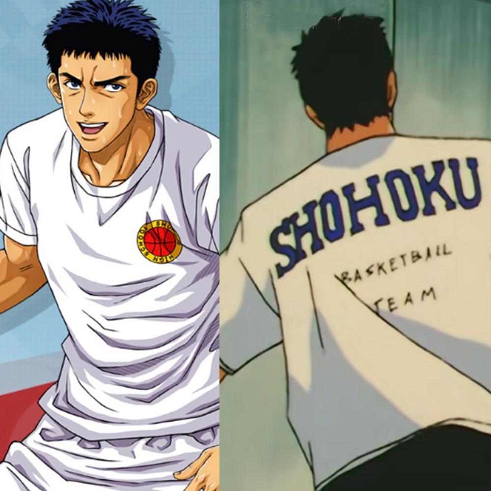 Anime Slam Dunk T Shirt Unisex /Women Harajuku Graphic Hanamichi Tshirt Unisex Unisexga Cartoon Aesthetic Letter Print Cotton Tee Shirt