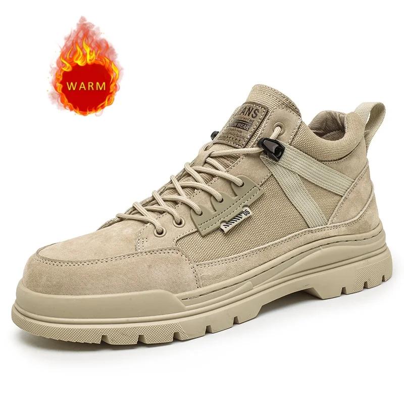 

Fashion Brand Wear Resistant Outdoor Men s Mountaineering Shoes Winter Hot Selling Plush Cotton Shoes Men s Workwear Oxford Shoes 44