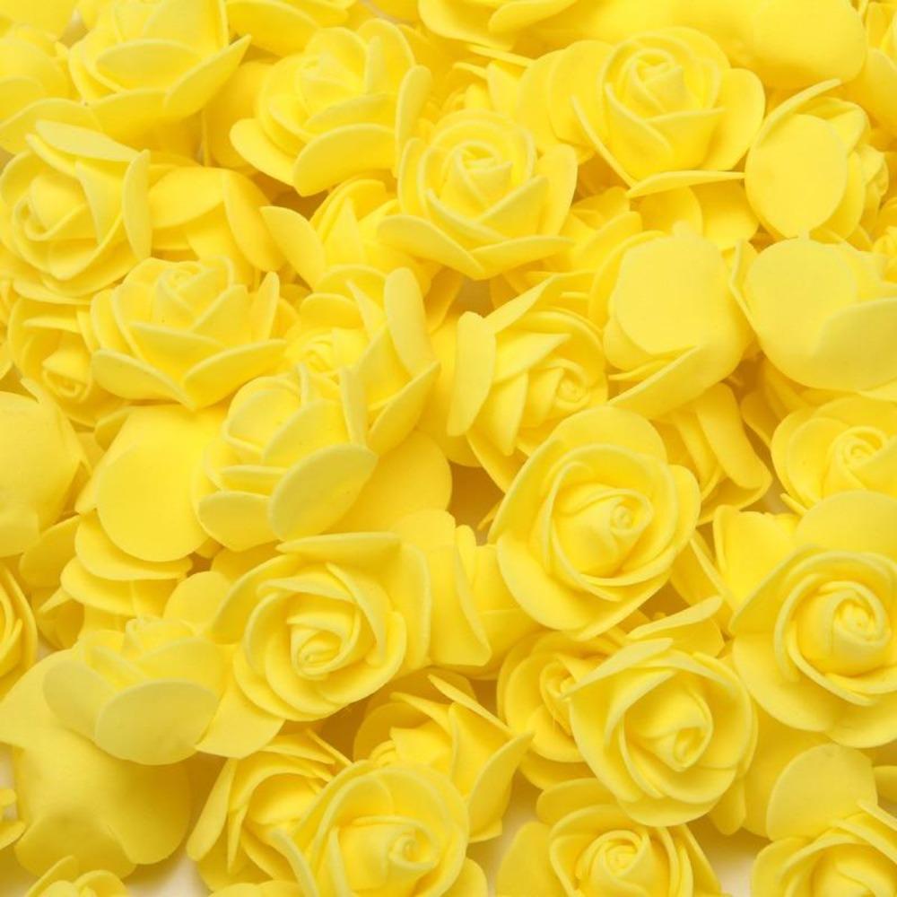 100pcs/bag Mini Rose Foam Flowers DIY Bouquet Wedding Party Decoration