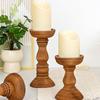 3PC Set New Style Retro Wooden Candle Holder Candle Container Desktop Decoration Home Decor Wedding Candle Holder Festival Gift