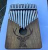 MIYINGE Low-pitched Kalimba, 1 Octave, Advanced Level, Ensemble Use, 17 Notes, with Hard Case (Deer-shaped Box)