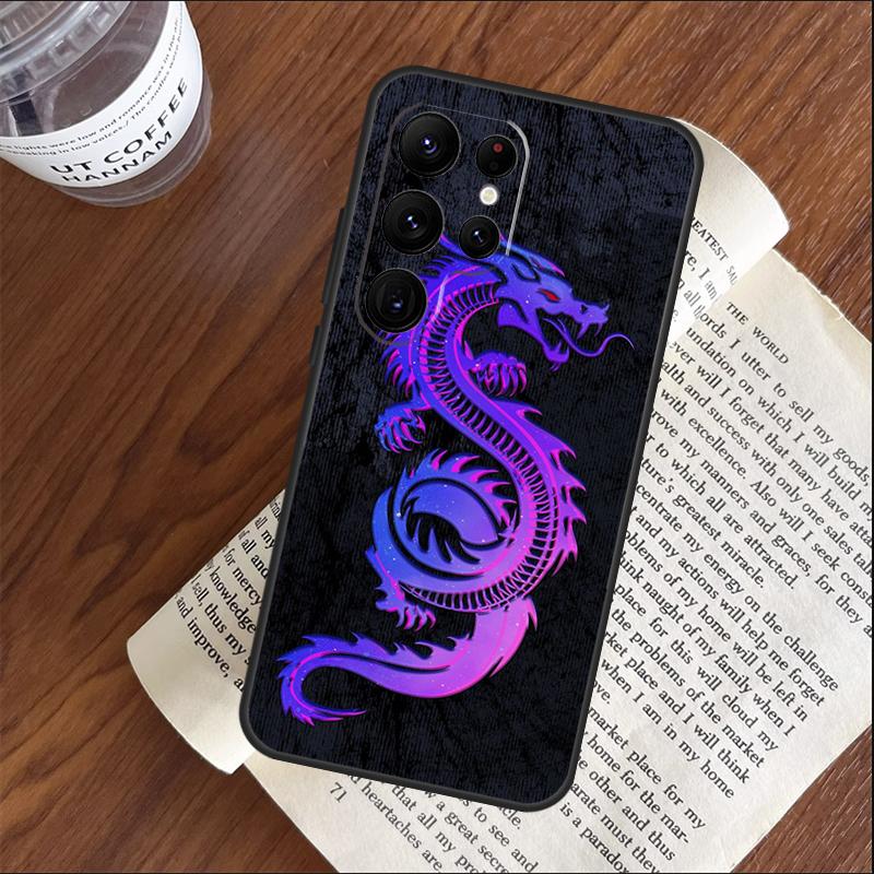 Dragon Dark Theme Case For Samsung Galaxy S25 S24 S23 S22 S21 Ultra S9 S10 S20 Plus S24 FE Funda Cover Shell
