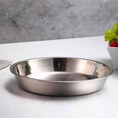 Silber Platte Kuchen Backen Pan Spaghetti Business Küche Runde Edelstahl Gericht