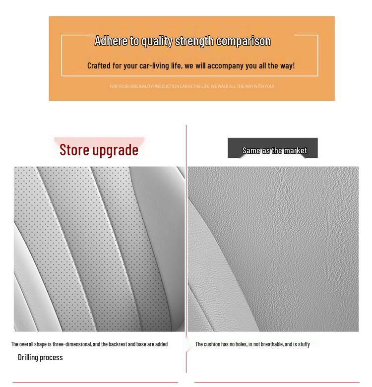 Galaxy E8 Universal Full Leather Car Seat Cushion - New Model for Special Cars, Five-Seat, Four Seasons.