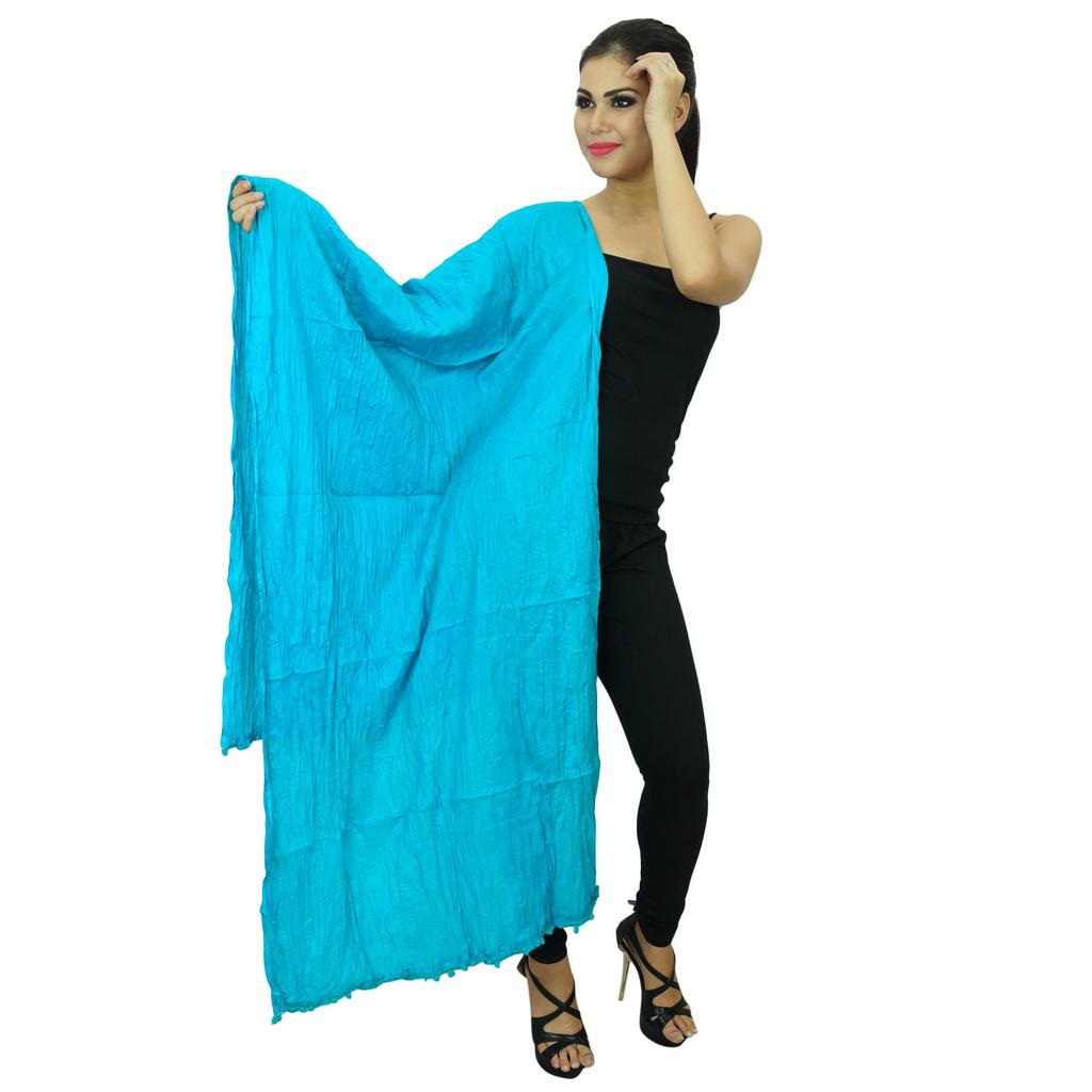 Baumwollmischung Dupatta Indian Neck Wrap Hijab Frauen Lange Stola Schals Chunni