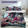 3pcs Custom Name Harley Quinn and the Joker Set,Includes 1 Duvet Cover and 2 Pillowcases,All-season Bedroom Decor