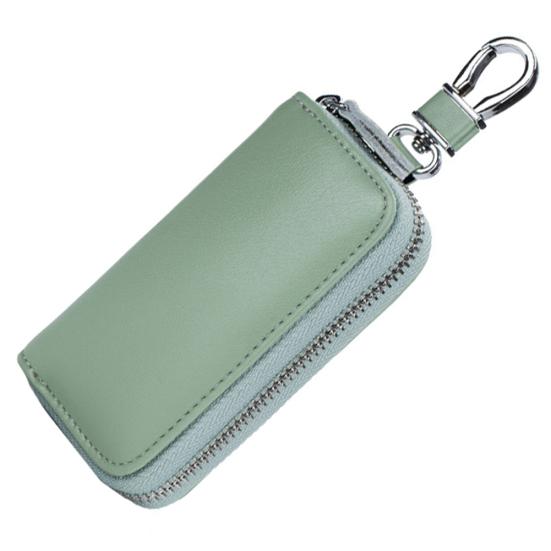 Multifunctional Zipper Genuine Leather Car Key Storage Bag Pouch Case Cover