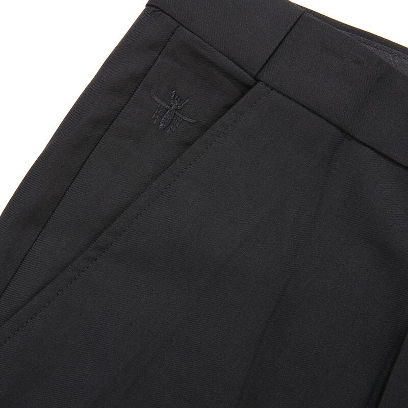 Dibenze Men's Plus Size Business Casual Straight Trousers