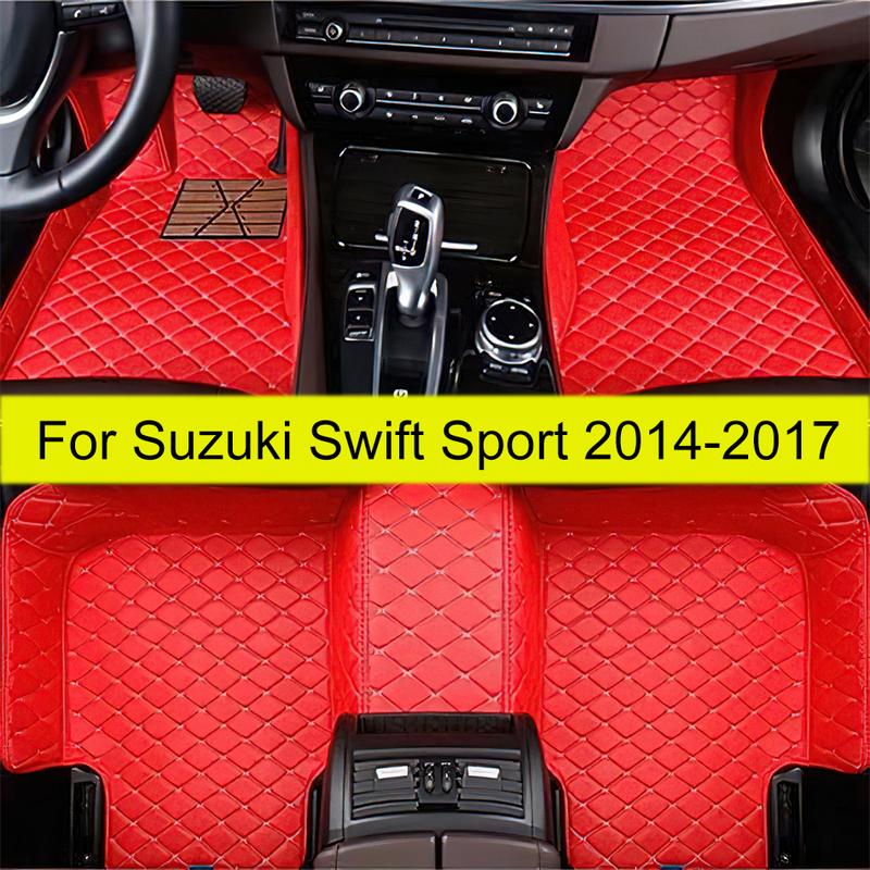 Car Floor Mats For Suzuki Swift Sport 2014 2015 2016 2017 Auto Foot Pads Automobile Carpet Cover Interior Accessories