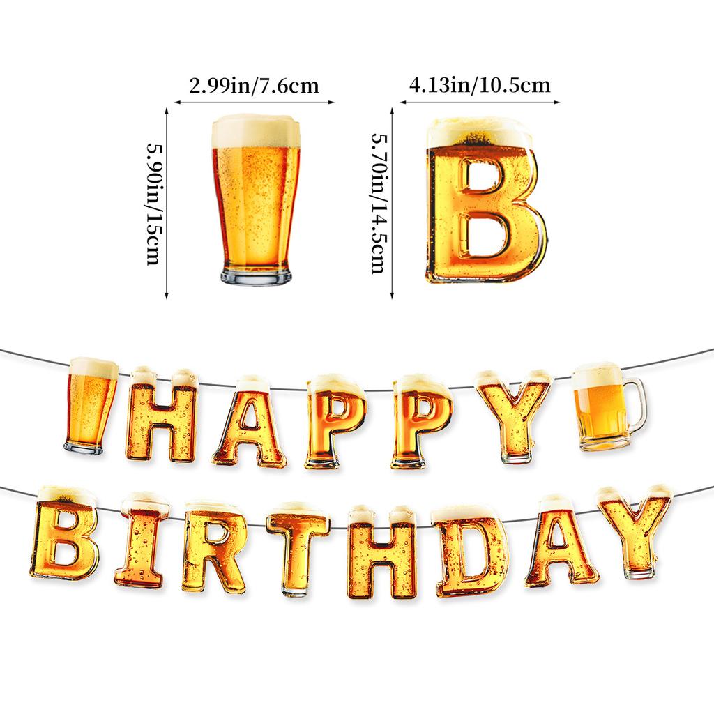 Whiskey Party Decor Whiskey Beer Bottle Glass Cup Balloon Banner Whiskey Honeycomb Table Decor Men Women Birthday Party Supplies