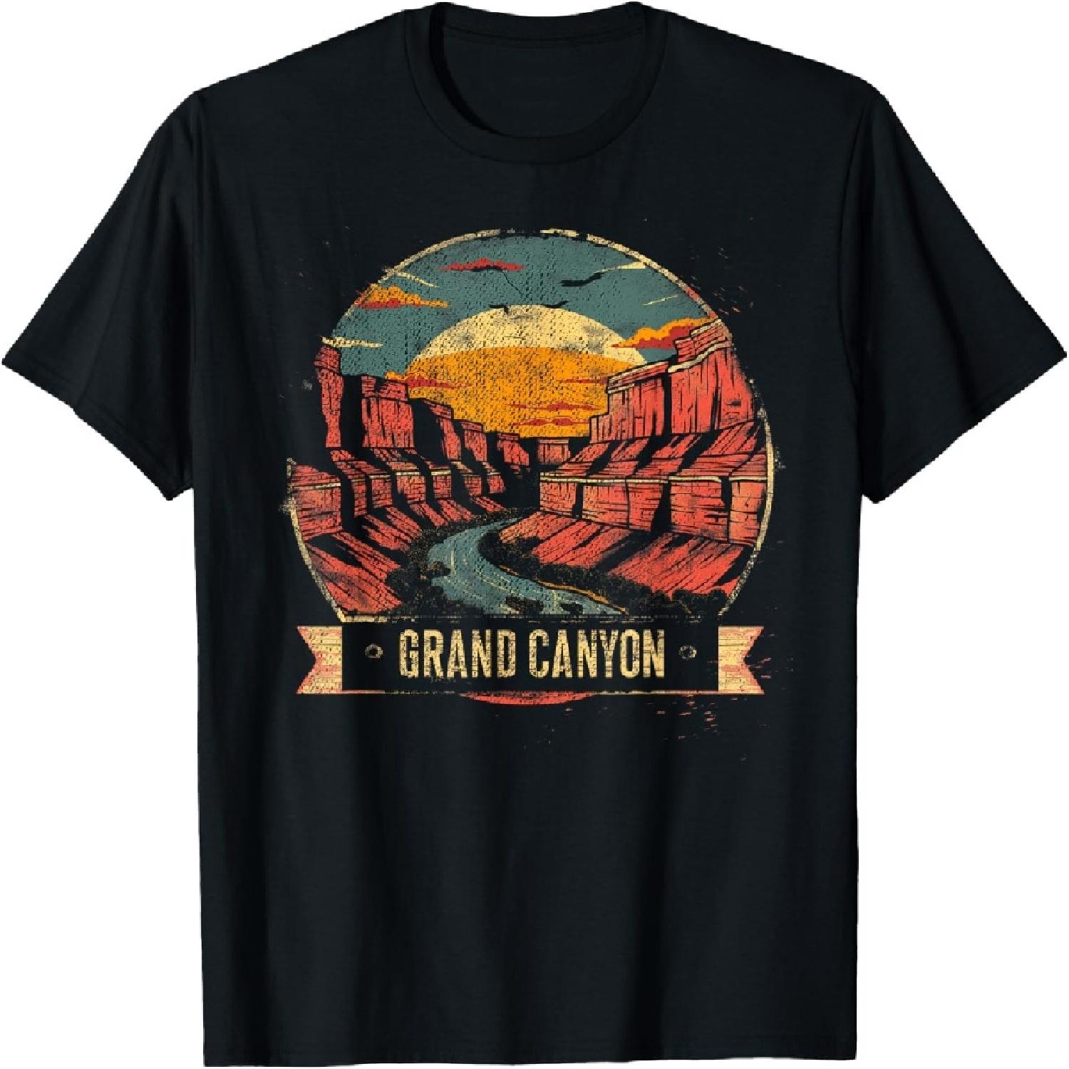 

Grand Canyon - US National Park Vintage Men Women Kids Retro T-Shirt(8) XXXXXL різнокольоровий