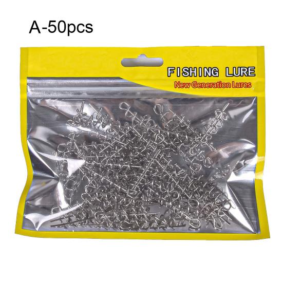 

50 шт., изысканные пружинные штифты для рыбалки, изысканный, удобный для переноски металлический полезный многоразовый замок для рыбалки 50pcs A